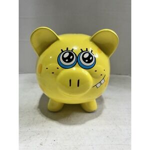 Spongebob Squarepants Pig Bank Ceramic 2013 Viacom Fab Starpoint Piggy Bank G2